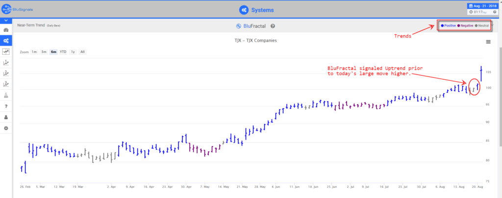 TJX leading indicators